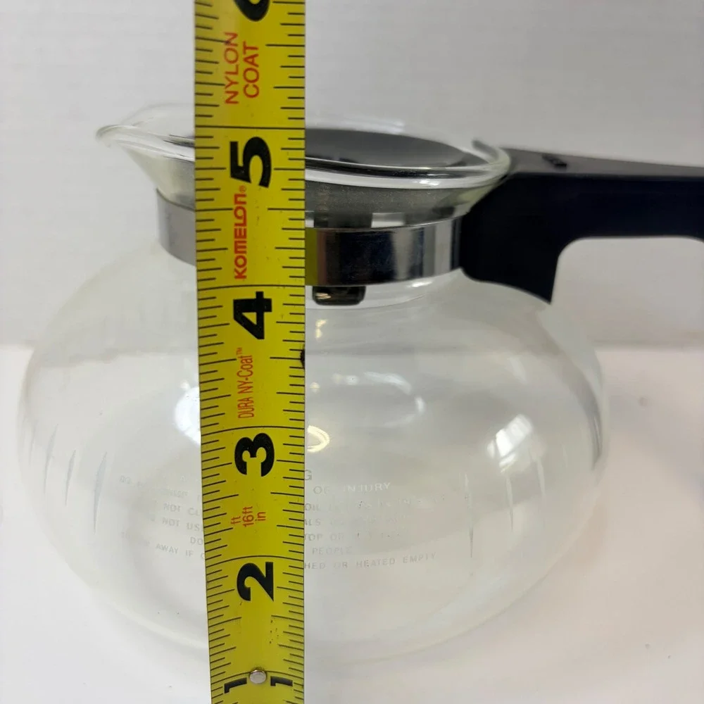 Vtg Bunn Glass Coffee Carafe Replacement Decanter Easy Pour Clear 6 Cup Atomic